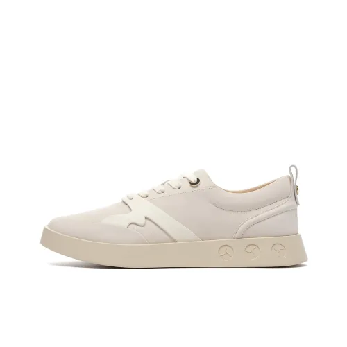 LI-NING 1990 Skateboard Shoes Men Low-Top Off White