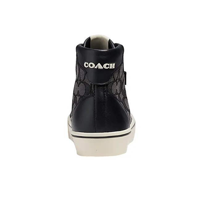 COACH CitySole High Top Stylish Skateboarding Shoes Women's Black-4