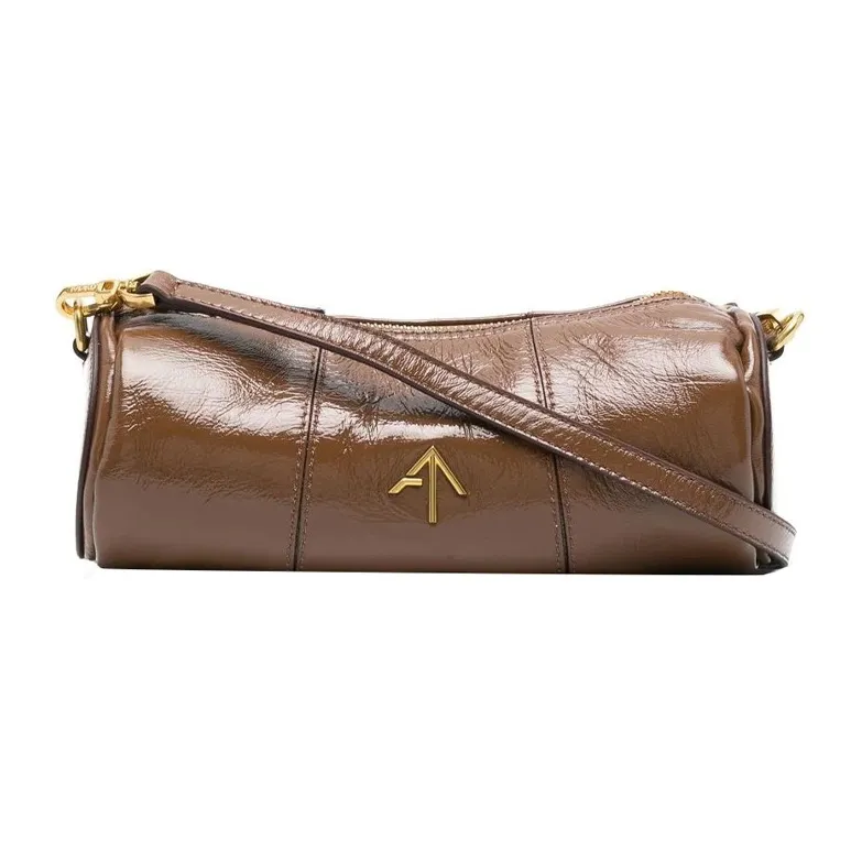 Manu Atelier Calfskin Portable Crossbody Bag Shoulder Bag Mini Women's Mocha Brown-1