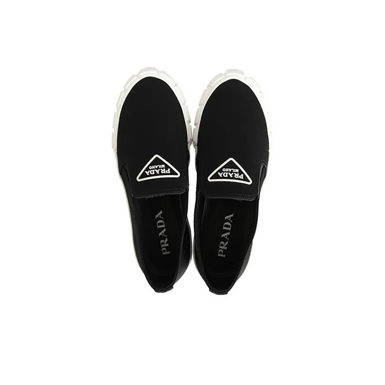 PRADA Skateboard Shoes Men Low Top Black-2