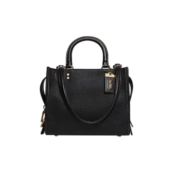 COACH Rogue Cow Leather Handbag, Shoulder Bag, Crossbody Bag Medium Size Women's Black