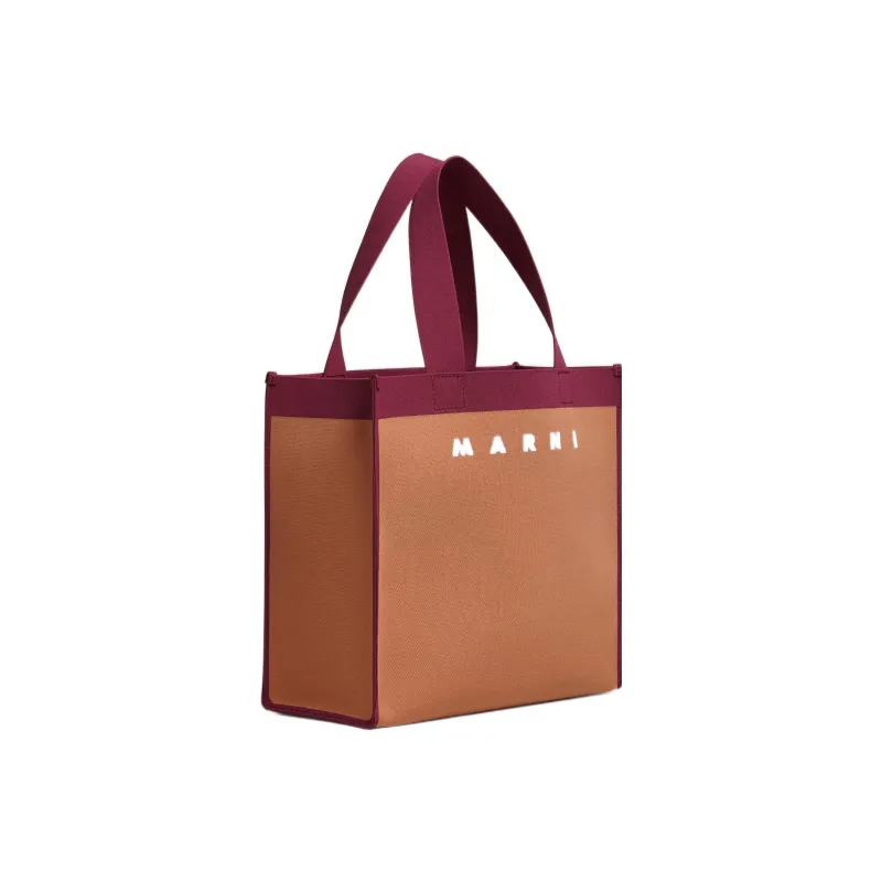 MARNI Logo Detailed Two Toned Tote Bag-1