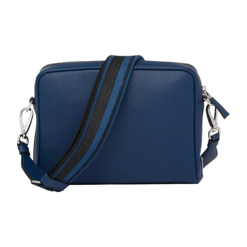 PRADA Saffiano Leather Messenger Bag Crossbody Bag Shoulder Bag Men's Dark Purple Blue-1