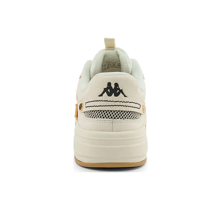 Kappa Low Top Skateboard Shoes Unisex White Brown-4