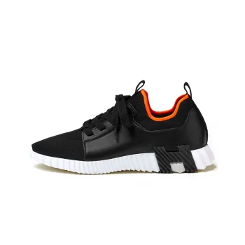 HERMES Bouncing Anti Slip Wear Resistant Low Top Casual Shoes Men's Black