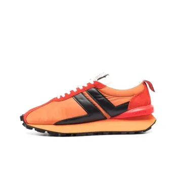 Lanvin Bumpr Cushioned Slip-Resistant Low-Top Casual Shoes Men's Orange Black