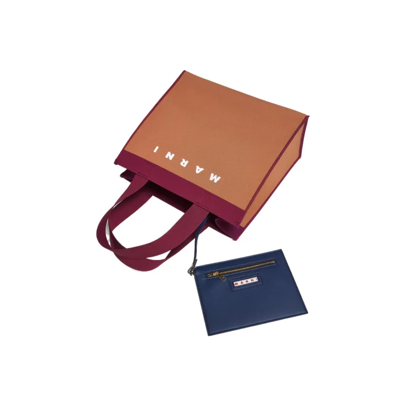 MARNI Logo Detailed Two Toned Tote Bag-3