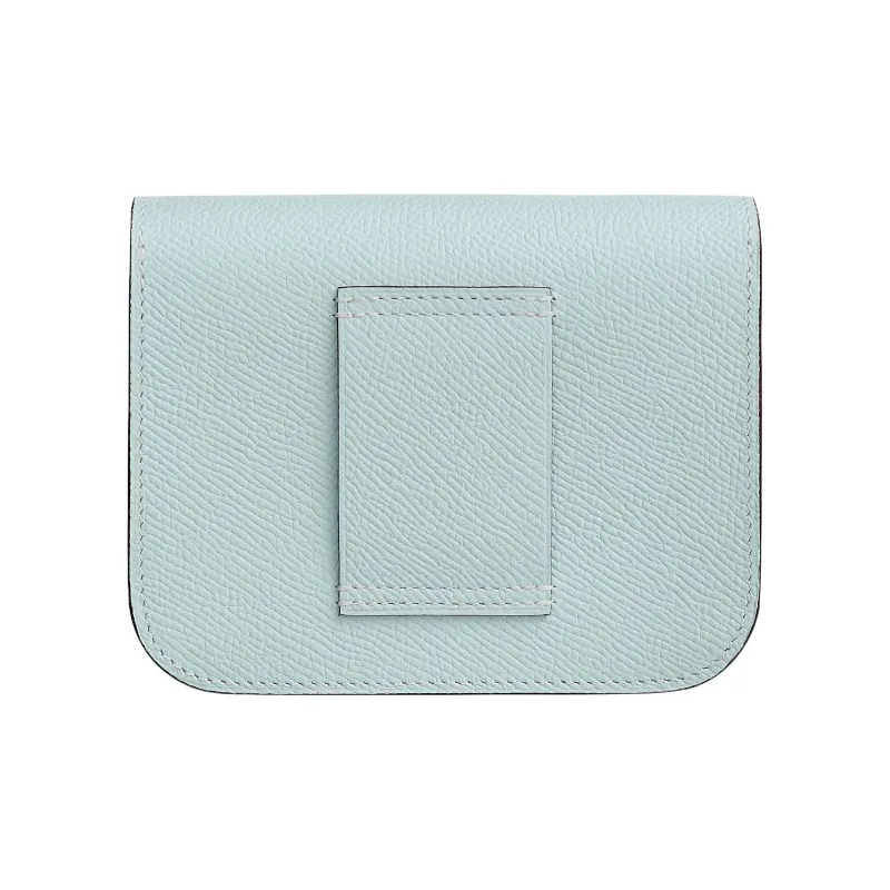 HERMES Constance Slim Epsom Calfskin Clutch Fanny Pack Wallet Women's T0 Bleu Brume Haze Blue-1