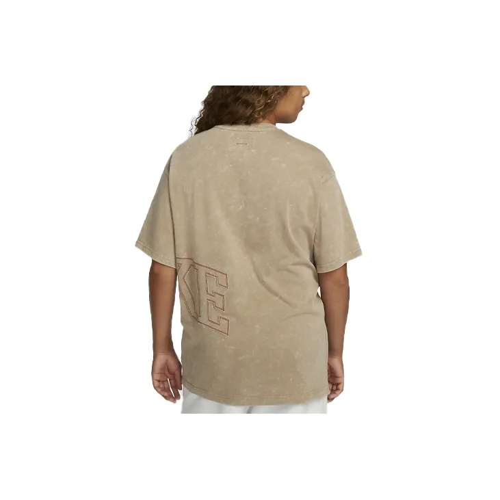 Nike Drop Shoulder Sleeve T Shirt Women's Khaki-1