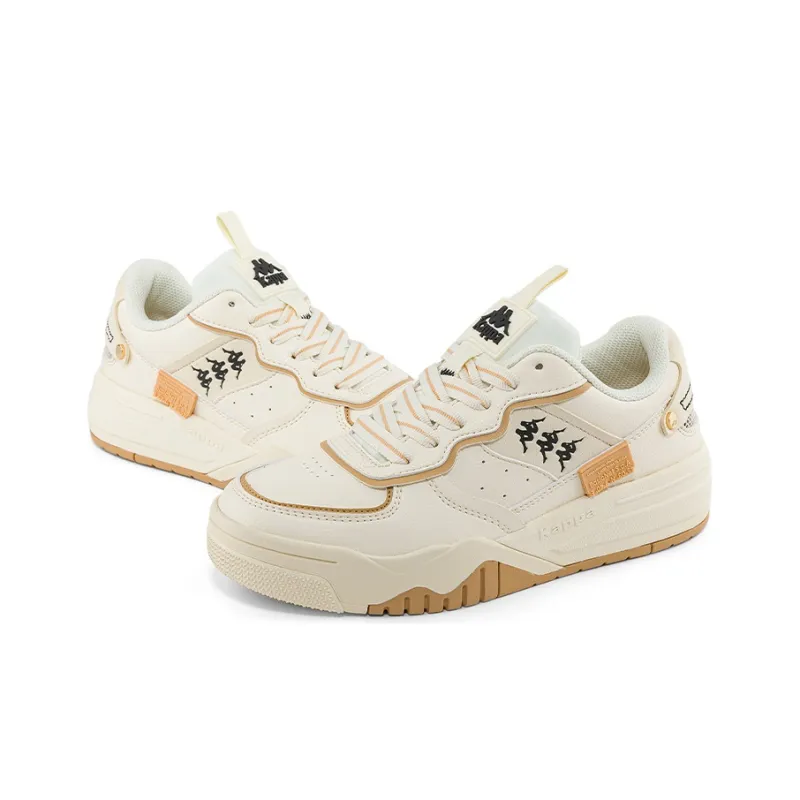 Kappa Low Top Skateboard Shoes Unisex White Brown-3