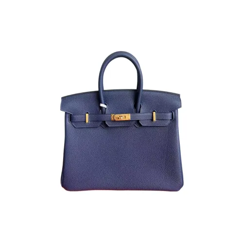 HERMES Birkin Cow Leather Birkin Bag Handbags Regular Women's 73 Bleu Saphir Sapphire Blue