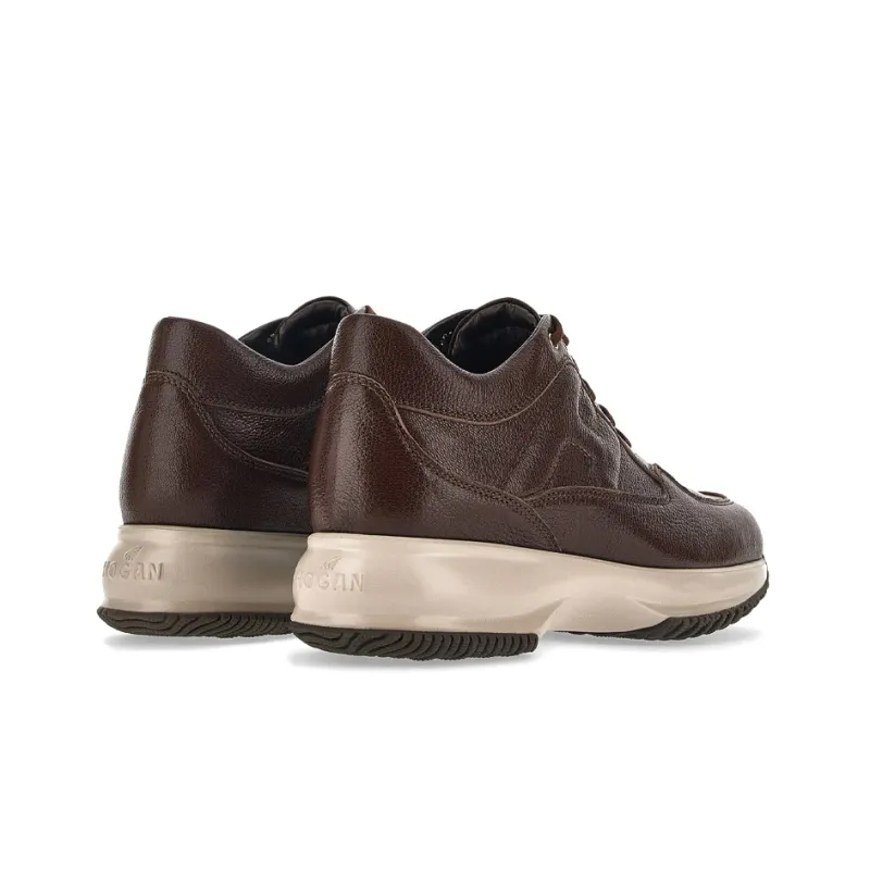 HOGAN Interactive Anti-Slip Wear-Resistant Low-Top Casual Shoes Women's Brown-2