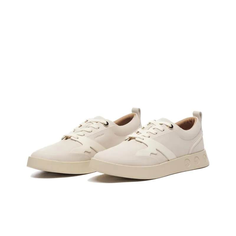 LI NING 1990 Skateboard Shoes Men Low Top Ecru-1