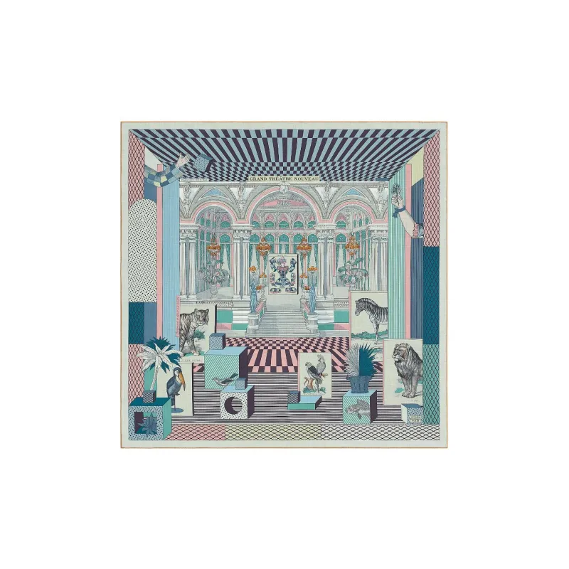 HERMES New Grand Theater Shawls Women's Multicolor-0
