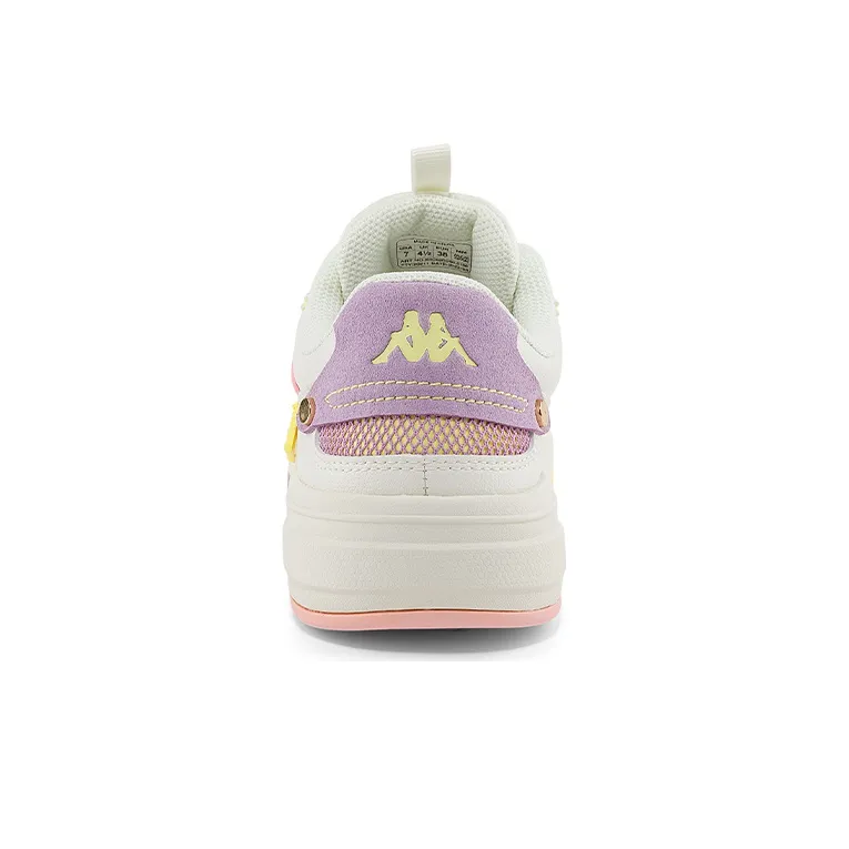Kappa Low-Top Skateboard Shoes Women's White Pink-4