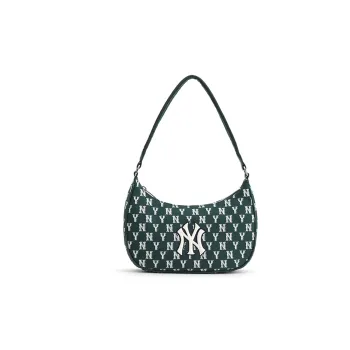 MLB Artificial Leather Hobo Bag Shoulder Bag Handbag Shoulder Bag Unisex Dark Green