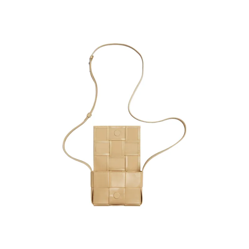 Bottega Veneta Candy Cassette Intreccio Crossbody Bag Mini Porridge-7
