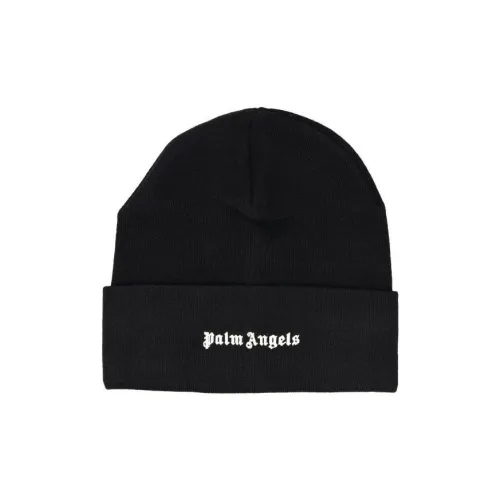 PALM ANGELS Logo-lettering Knitted Beanie