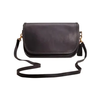 COACH Ritchie Glove Tanning Shoulder Bag, Crossbody Bag Medium Size Women's Black