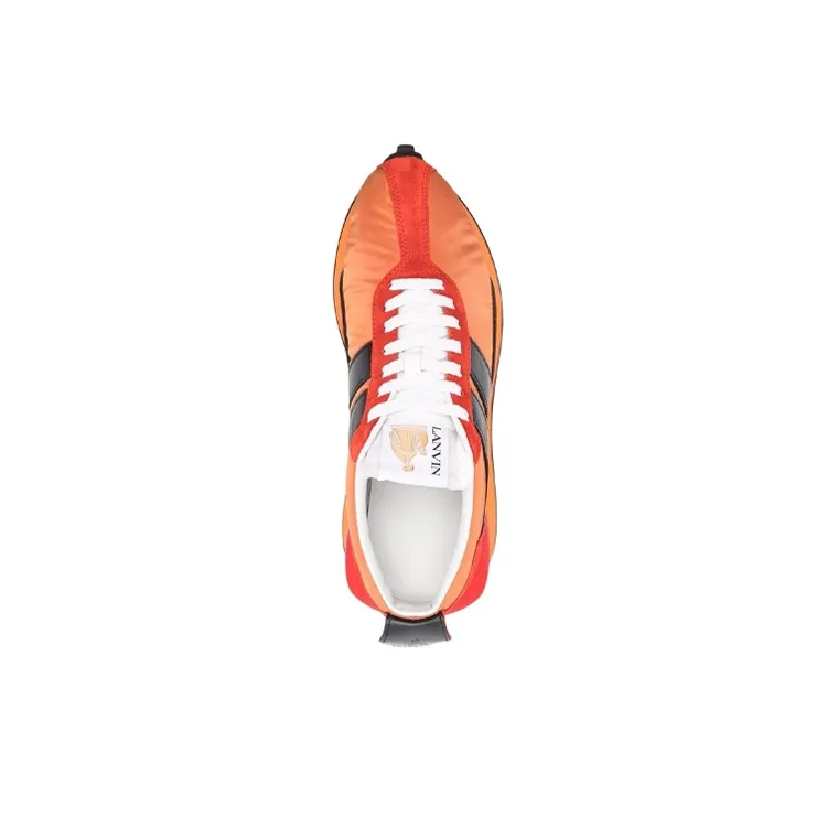 Lanvin Bumpr Cushioned Slip-Resistant Low-Top Casual Shoes Men's Orange Black-4