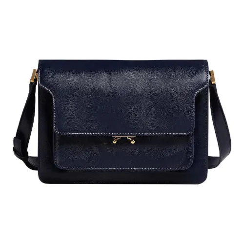 MARNI Trunk Calfskin Crossbody Bag Shoulder Bag Women's Blue