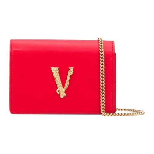 FANSIZHE Virtus Calfskin Shoulder Bag Crossbody Bag Wallets Mini Women's Red
