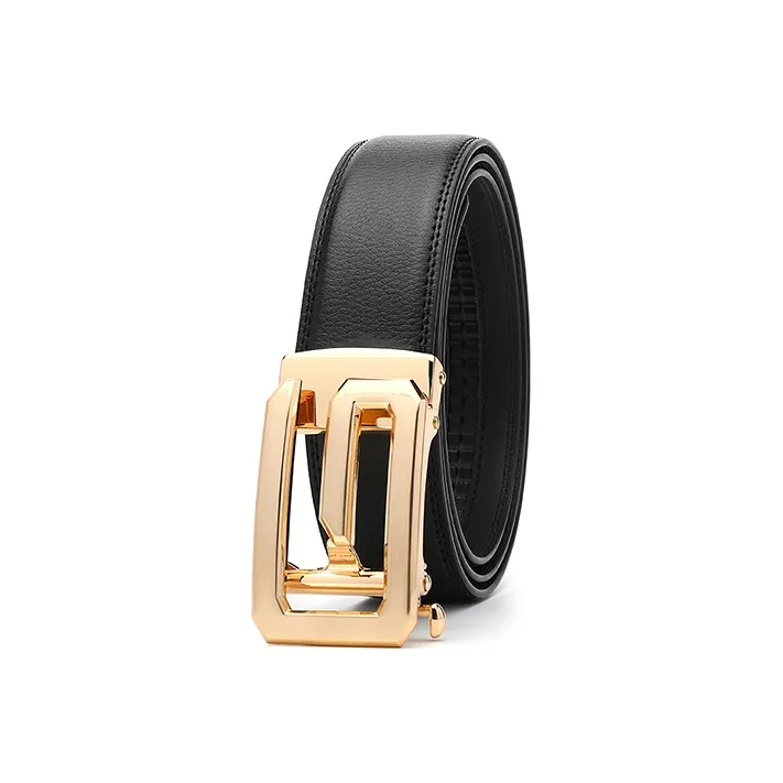 FREE RABBITⅡ Men's G Letter Automatic Buckle Cow Leather Belt Men's Width 3.5CM-4