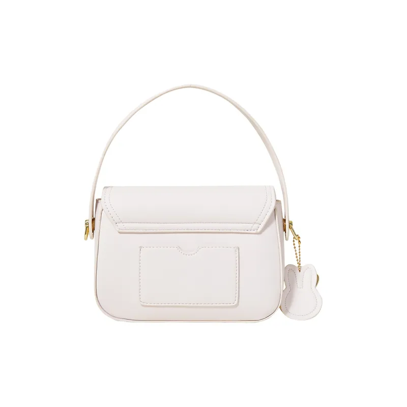 Miffy PU Tofu Bag Handbag, Shoulder Bag, Crossbody Bag Regular Women's Ecru/Yellow-2