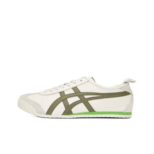 Onitsuka Tiger MEXICO 66 Running Shoes Unisex Low-Top Beige/Green