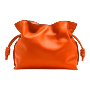 LOEWE Flamenco Clutch In Nappa Calfskin Orange