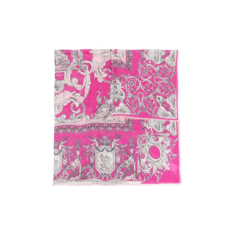 VERSACE Knit Scarves Unisex Peach Pink-0