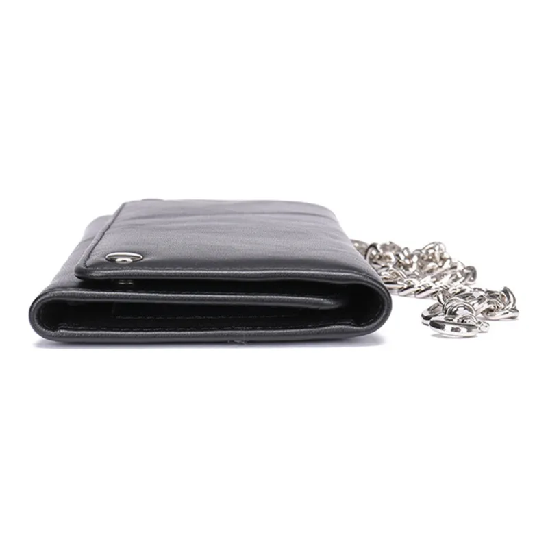 NOMK Top Grain Cow Leather Wallets Card Holders Regular Men's Black-3