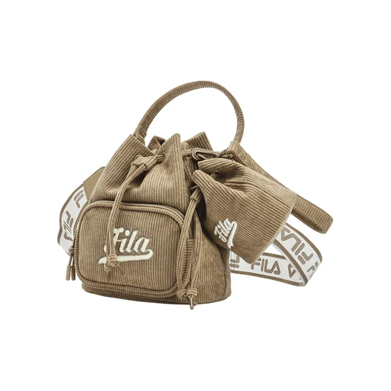 FILA FUSION Fabric Shoulder Bag Crossbody Bag Regular Women's Dungaree Khaki-1