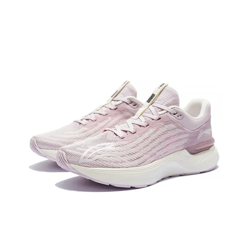 LiNing Light And Shadow Element Cushioning Reflective Rebound Low-Top Running Shoes Women's Pink-2