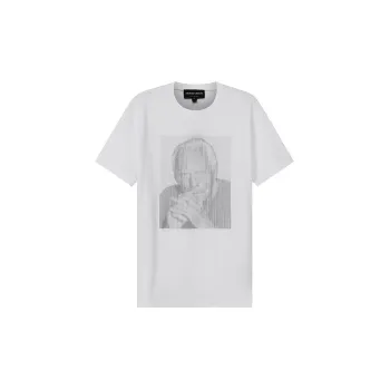 GIORGIO ARMANI T Shirts Men Optical White Color