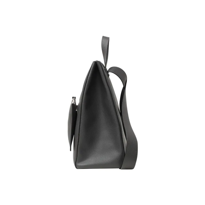 Valextra Cow Leather Backpack Unisex Smoky London Gray-1