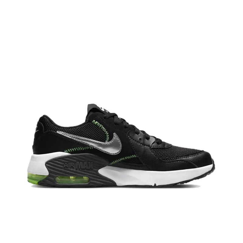 Nike Air Max Excee Cushioning Anti-Slip And Wear-Resistant Low-Top Running Shoes GS Black Green-1