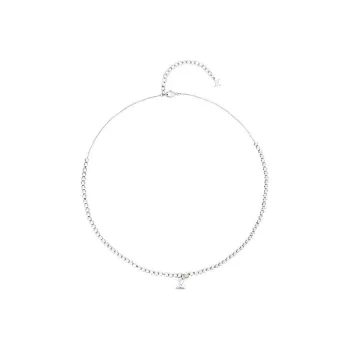 LOUIS VUITTON Nano Beads Necklaces Unisex Silver