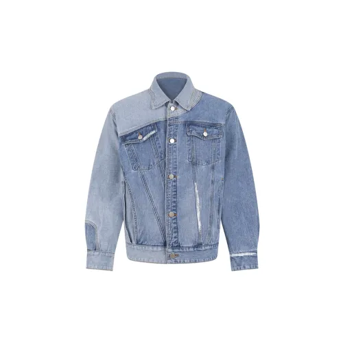 Bosieagender Denim Jackets Unisex Vintage Blue