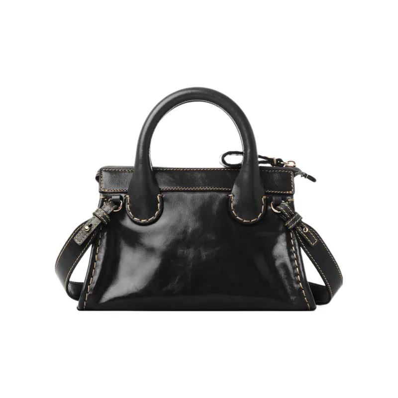 Chloe Edith Calfskin Shoulder Bag Crossbody Bag Handbag Mini Women's Black-1