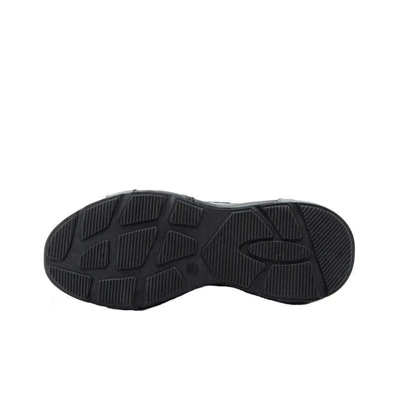 Warrior Shock Absorbing, Non Slip, Wear Resistant, Breathable And Lightweight Low Top Casual Shoes Men's Black Gray-3