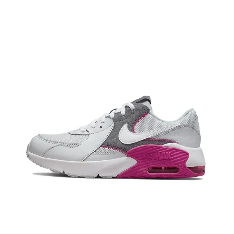 Nike Air Max Excee Abrasion Resistant Slip Resistant Lightweight Low Top Running Shoes GS Gray Purple-0