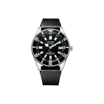 CITIZEN Automatic Mechanical Movement PU Strap Watch Men's Watches Black Dial NB6021 17E