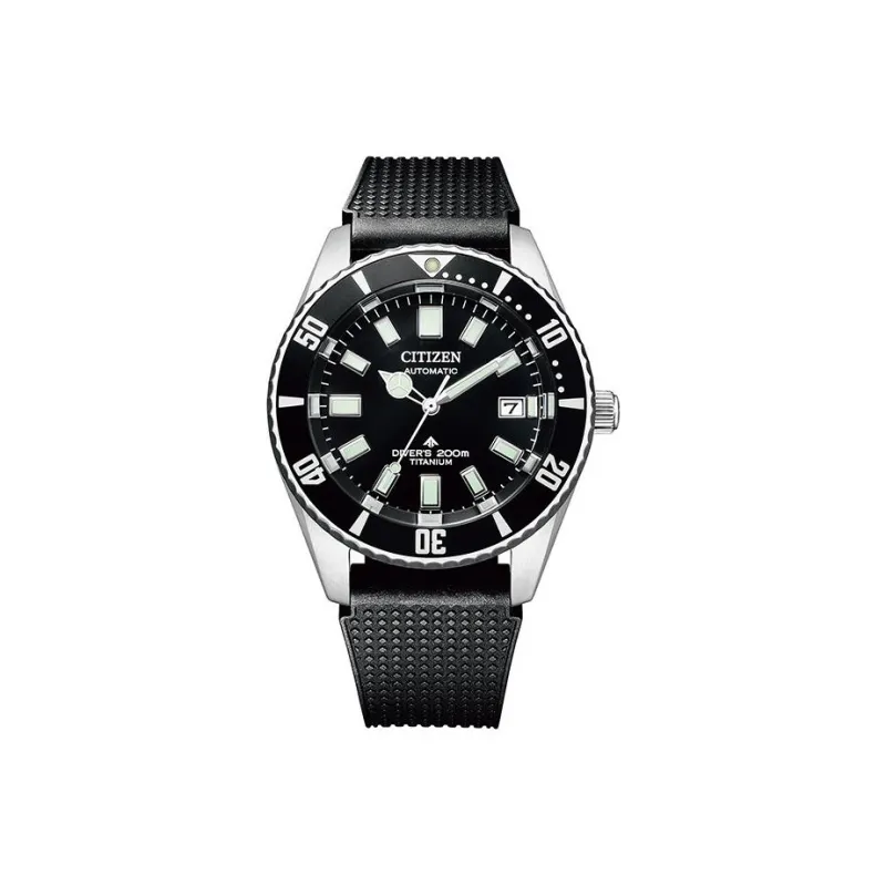 CITIZEN Automatic Mechanical Movement PU Strap Watch Men's Watches Black Dial NB6021 17E-0