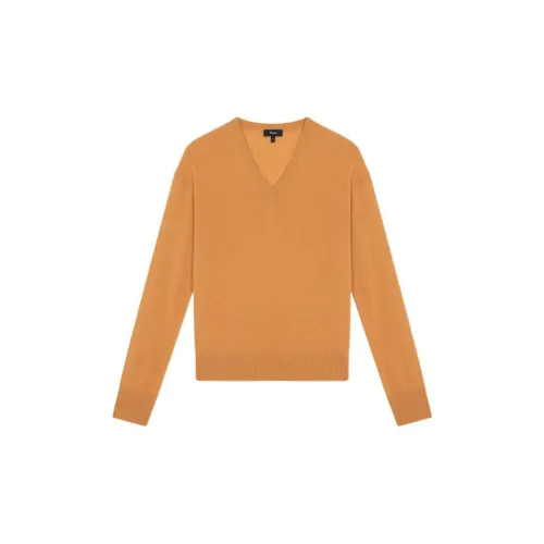 THEORY Cashmere Sweaters Women's Orange Brown