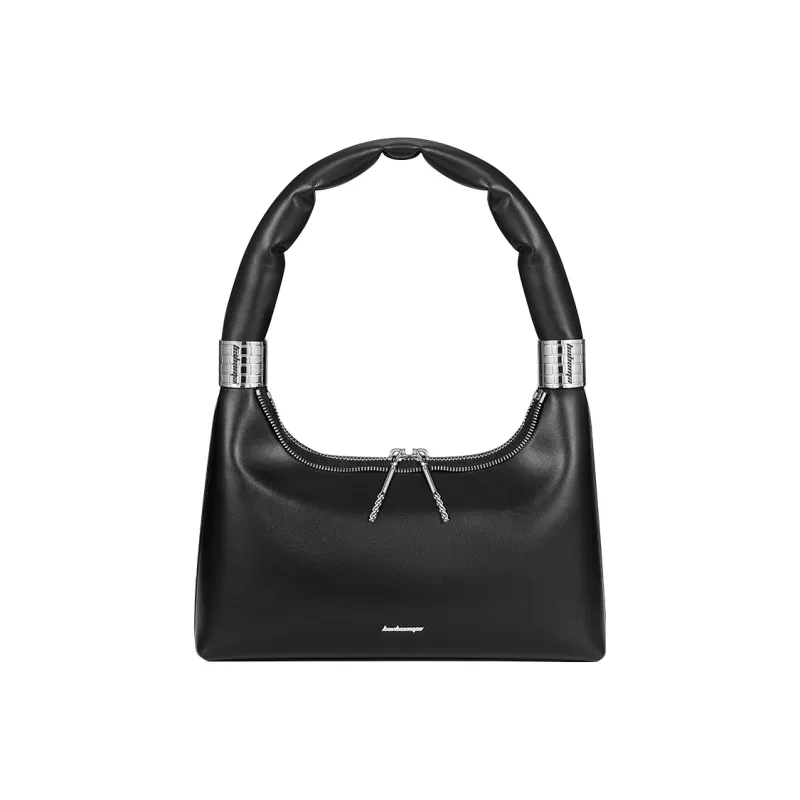 BABAMA Microfiber Synthetic Leather Shoulder Bag, Handbag, Shoulder Bag Regular Women's Black-1