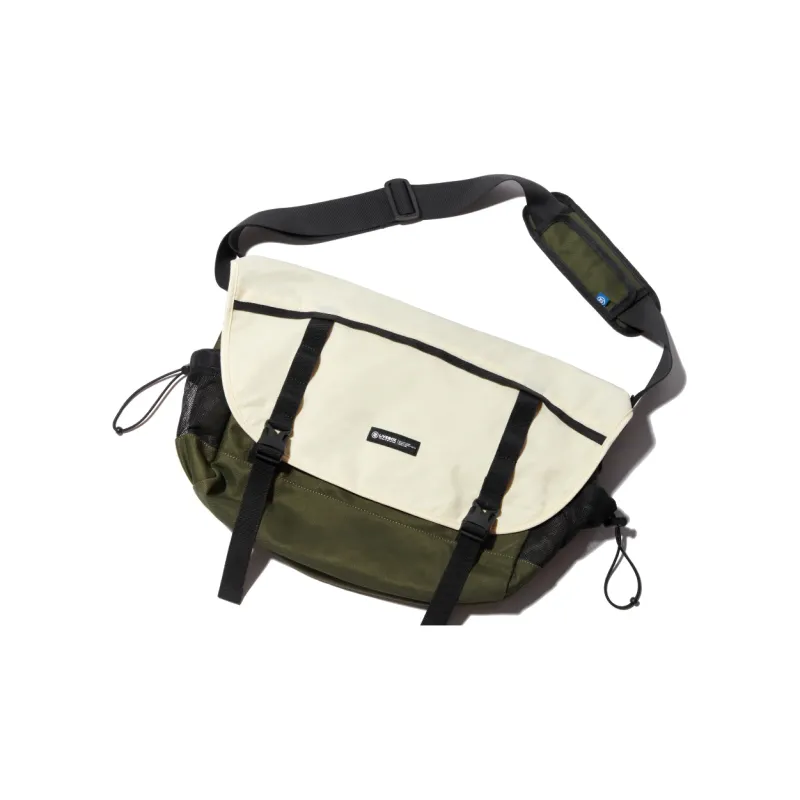 LIVEBOX EN DIRECT Nylon Messenger Bag Crossbody Bags Large Size Men's Army Green-2