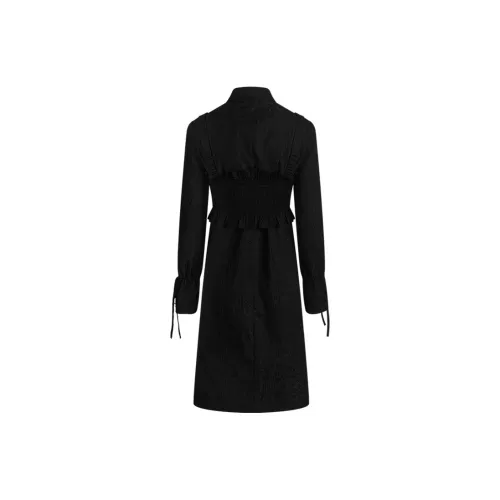 Bosieagender Long-Sleeved Dresses Women's Black