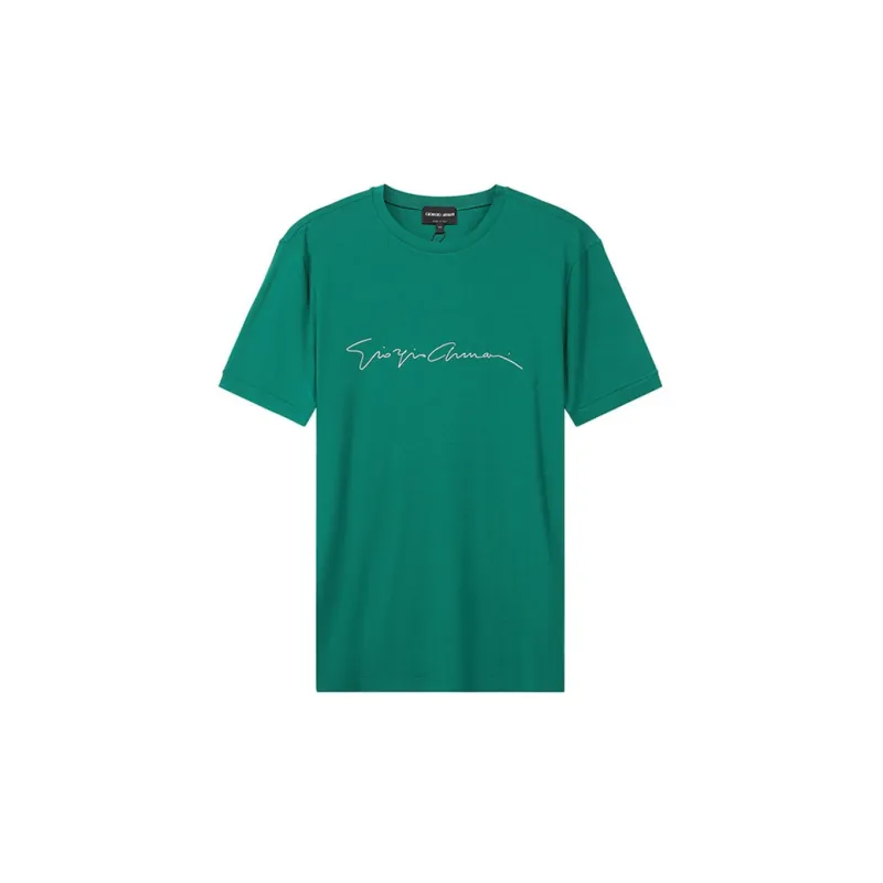 GIORGIO ARMANI T Shirts Men Emerald Green-0