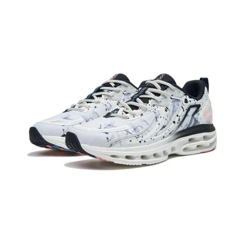 XTEP Shock Absorption Spinning 9.0 Running Shoes Men Low Top White/Black-2